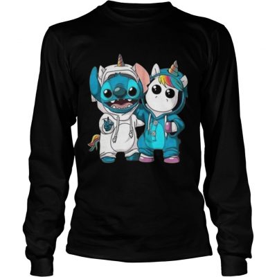 Longsleeve Tee Baby Unicorn and Stitch shirt