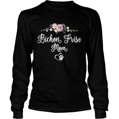 Longsleeve Tee Bichon Frise Dog Mom Floral shirt