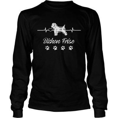 Longsleeve Tee Bichon Frise Heartbeat shirt