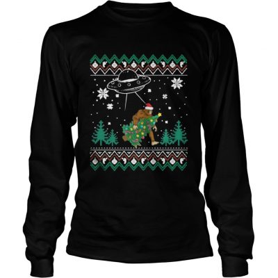 Longsleeve Tee Bigfoot Christmas Tree Bigfoot Decoration Christmas