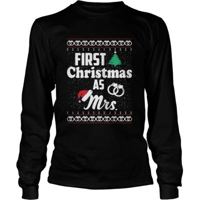 Longsleeve Tee Bumps First Christmas with santa hat Sweater