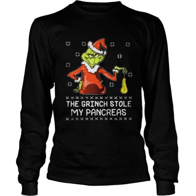 Longsleeve Tee Christmas The Grinch stole my pancreas