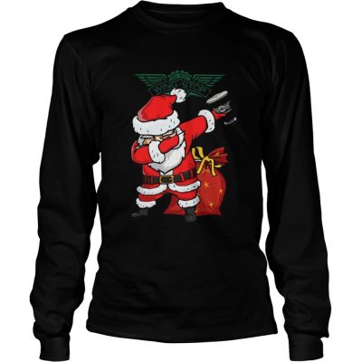 Longsleeve Tee Dabbing Santa Claus Wing Stop shirt