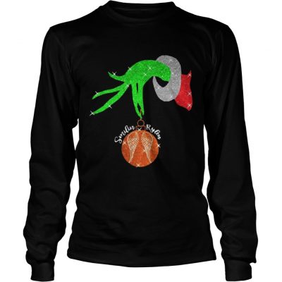 Longsleeve Tee Grinch Hand Holding Ornament Smilin Rylean