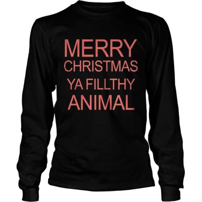 Longsleeve Tee Merry Christmas Ya Filthy Animal