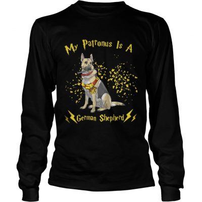 Longsleeve Tee My Patronus is a German Shepherd Christmas