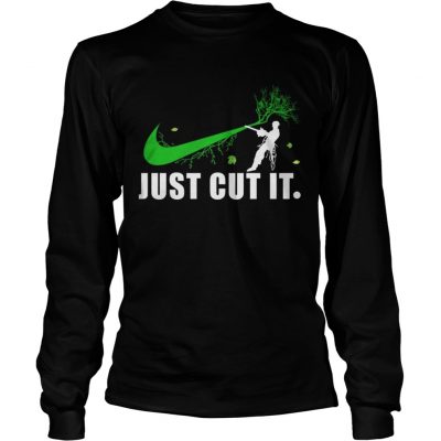 Longsleeve Tee Nike logo green just cut it shirt