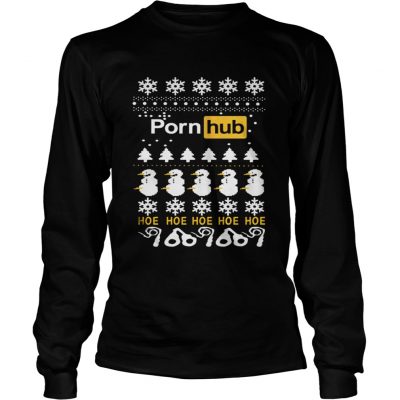 Longsleeve Tee Official Porn hub hoe hoe hoe hoe christmas