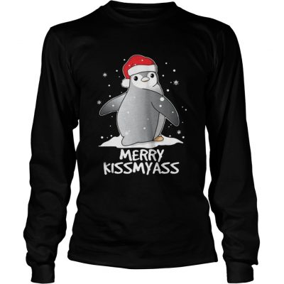 Longsleeve Tee Penguins Merry Christmas Merry Kissmyass