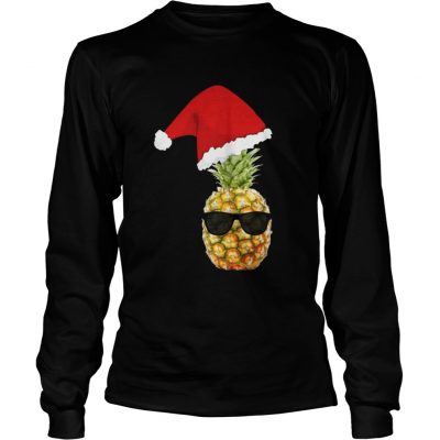 Longsleeve Tee Pineapple Santa Christmas