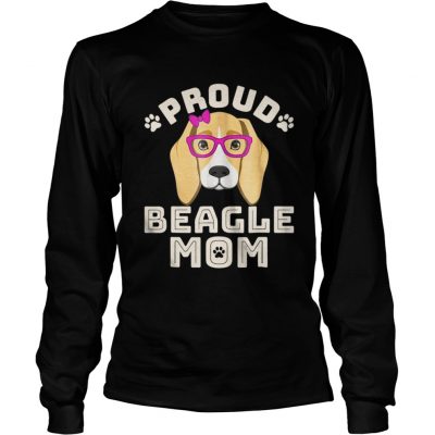 Longsleeve Tee Proud beagle mom dog shirt