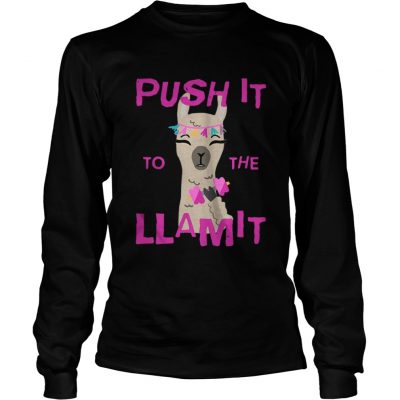 Longsleeve Tee Push it to the Llamit shirt