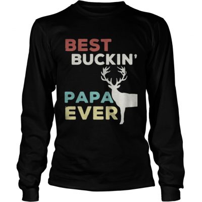 Longsleeve Tee Reindeer best buckin Papa ever Christmas shirt