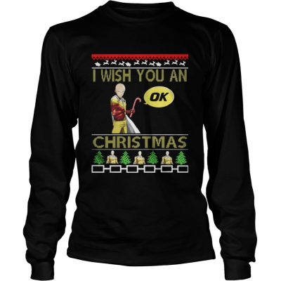 Longsleeve Tee Saitama I wish you an OK Christmas sweat shirt