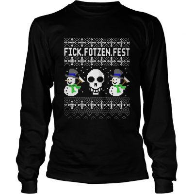 Longsleeve Tee Snowmans And Skull Fick Fotzen Fest