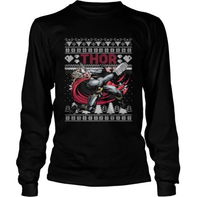 Longsleeve Tee Thor Marvel ugly christmas