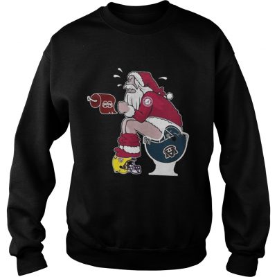 Sweatshirt Alabama Santa toilet Michigan Wolverines shirt