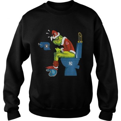 Sweatshirt Boston Red Sox Grinch santa toilet shirt