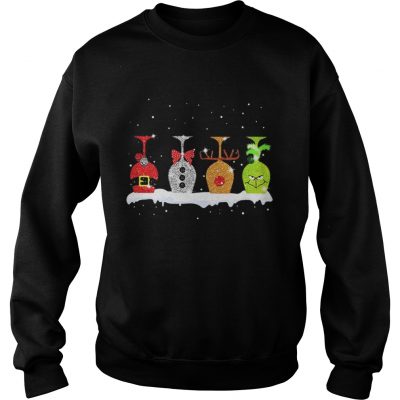 Sweatshirt Christmas wine glasses Grinch