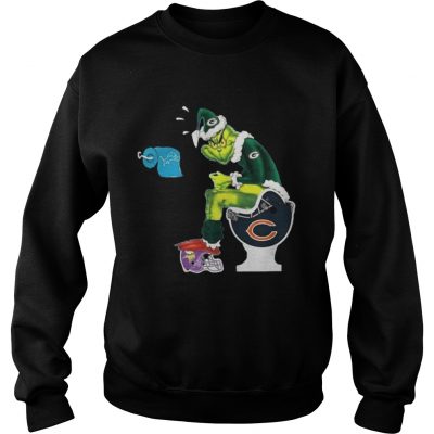 Sweatshirt Green Bay Packers Grinch santa toilet shirt