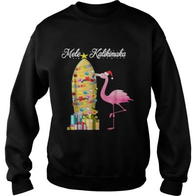 Sweatshirt Hawaii Mele Kalikimaka Flamingo Hawaiian Christmas