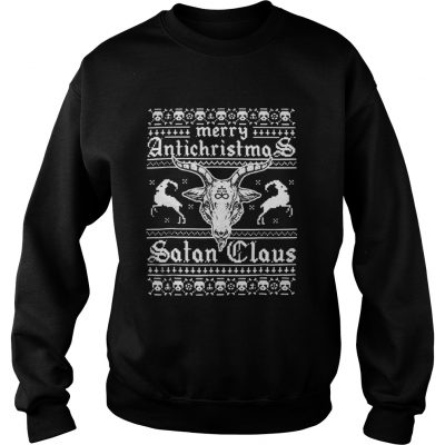 Sweatshirt Merry Antichristmas Satan Claus Satanic Ugly Shirt