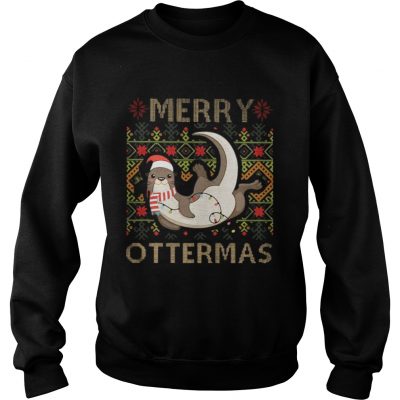 Sweatshirt Merry Ottermas Christmas Ugly Shirt