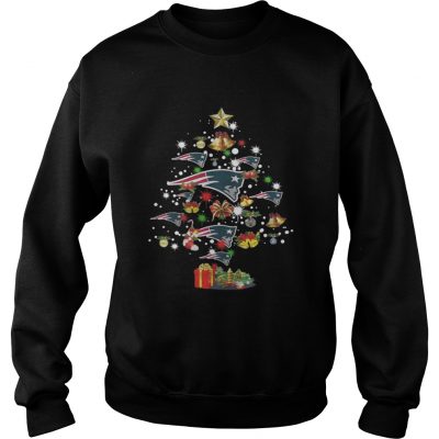 Sweatshirt New England Patriots Christmas tree