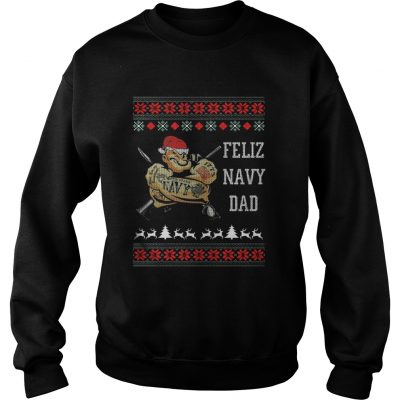 Sweatshirt Popeye Feliz Navy Dad Christmas shirt