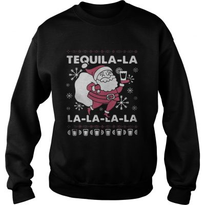 Sweatshirt Santa Claus Tequila La la la la la Christmas