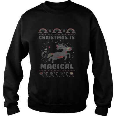 Sweatshirt Unicorn Christmas is magical sweat shirt