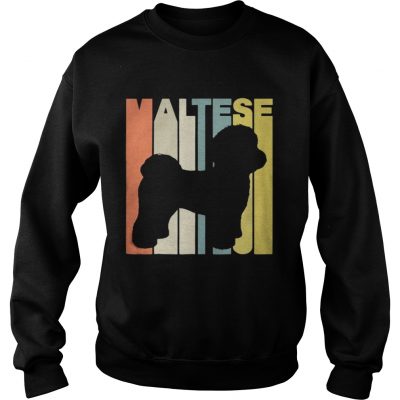 Sweatshirt Vintage Retro Maltese Silhouette shirt