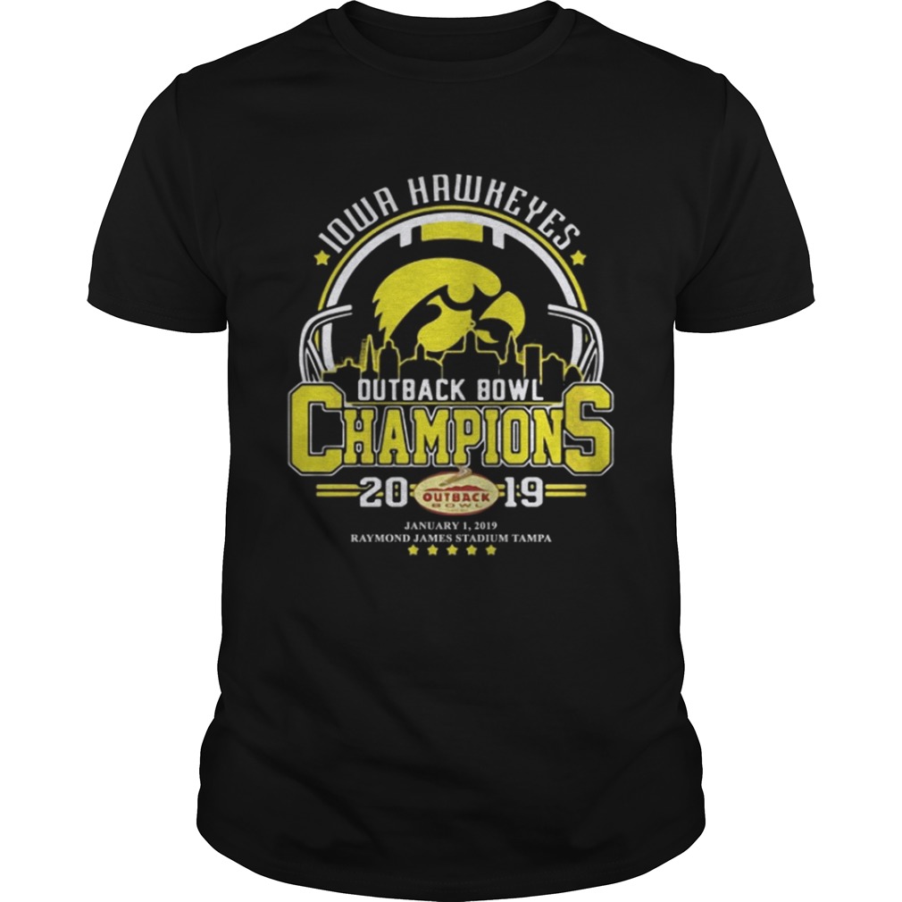 10wa hawkeyes outback bowl champions 2019 shirt