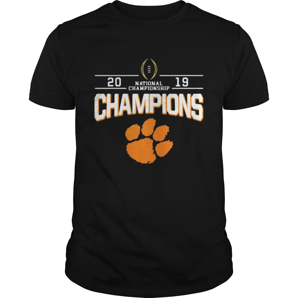 2019 Champions national championship foot shirt