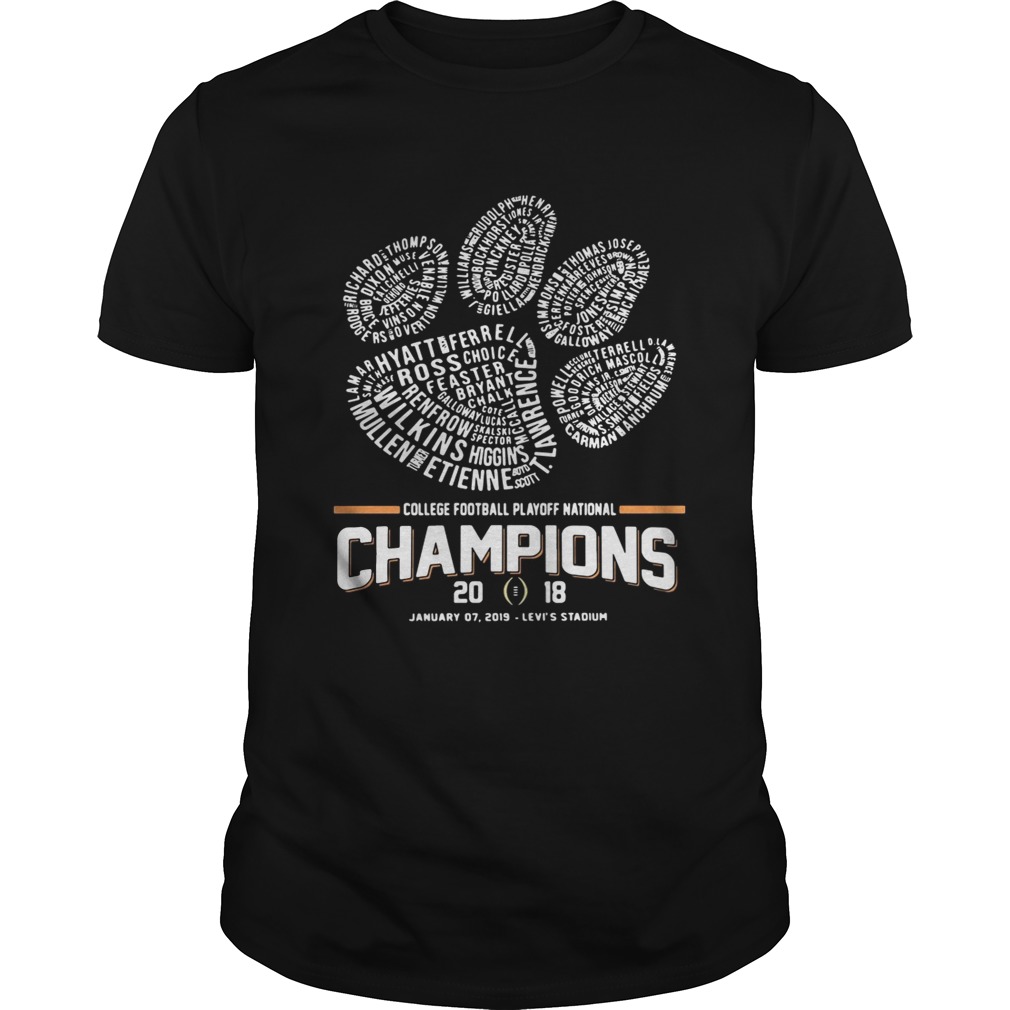 Dog paw college football playoff national championship 2018 shirt