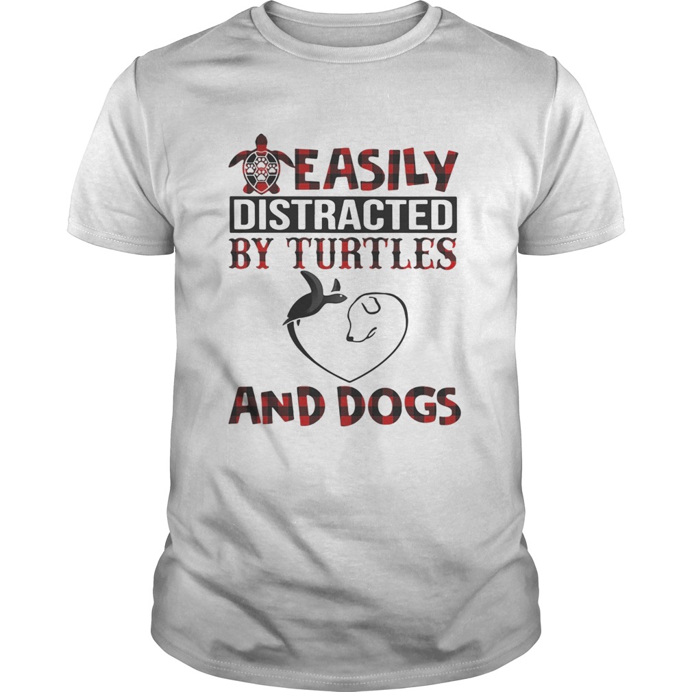 Easily distracted by turtles and dogs shirt,