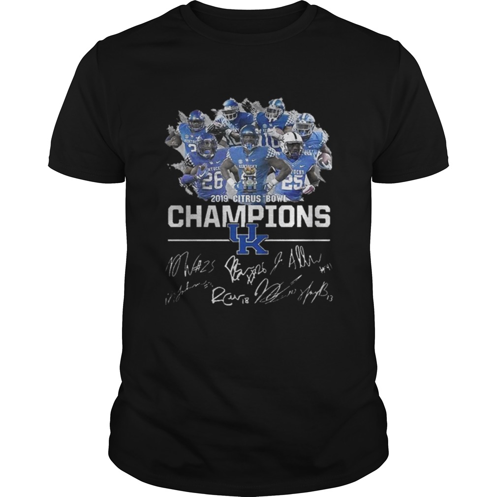 Kentucky Wildcats 2019 Citrus Bowl Champions Signa shirt