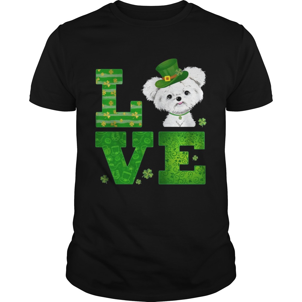 Love Maltese St Patricks Day Green Shamrock T-Shirt