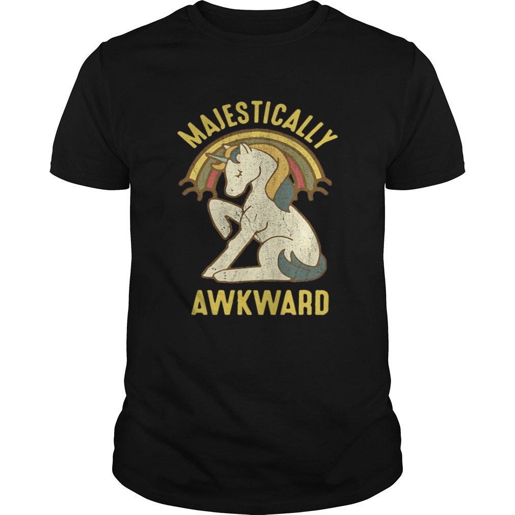 Majestically awkward unicorn shirt