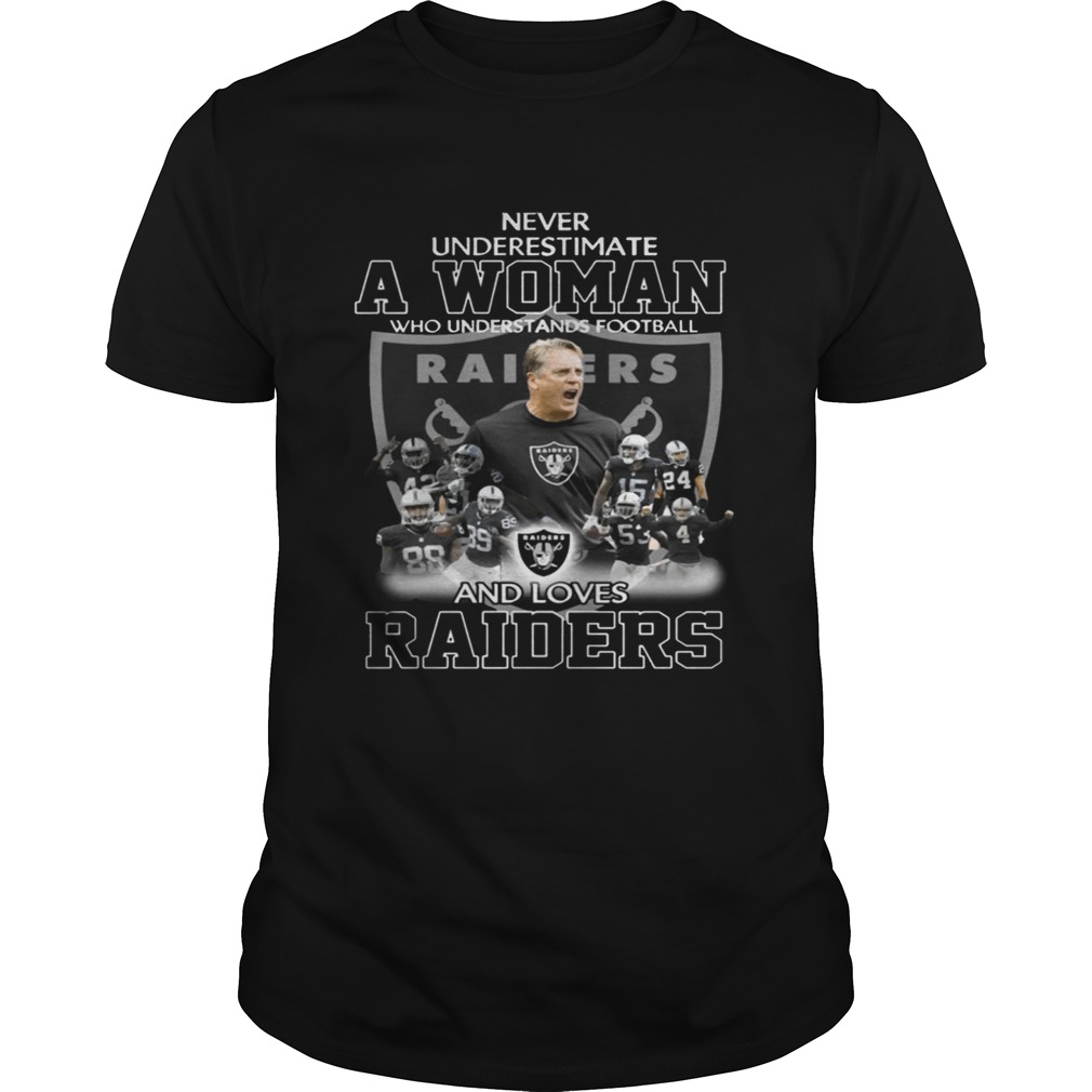 Never Underestimate a Woman Who Understands Football And Loves Raiders T-shirt