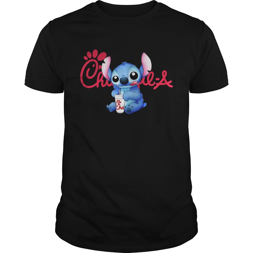 Official Stitch drinking chick fil a shirt