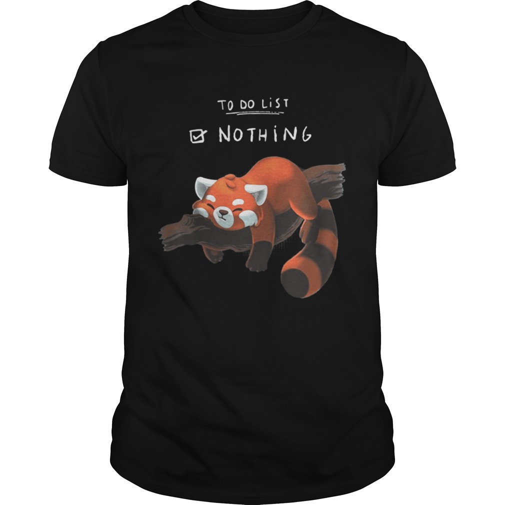 Red Panda – Lazy to do list shirt