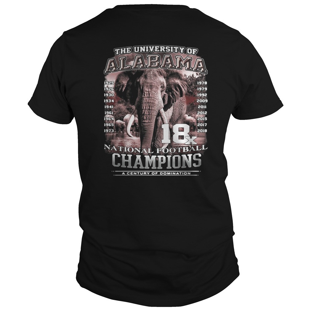 The University of Alabama National Football Champions a Century shirt