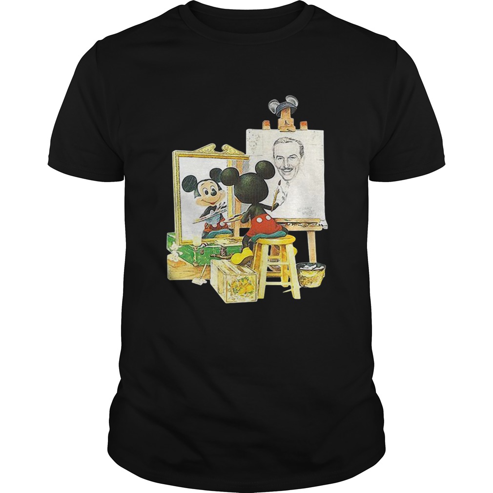 Walt Disney and Mickey Mouse self-portrait shirt