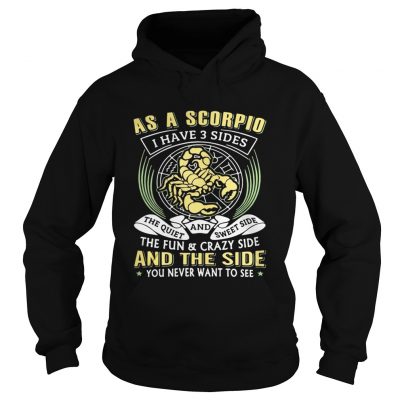 Hoodie As a scorpio I have 3 sides the quiet and sweet side the fun and crazy side shirt