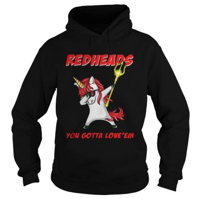 Hoodie Awesome Aquaman Unicorn Dabbing Redheads you gotta loveem shirt