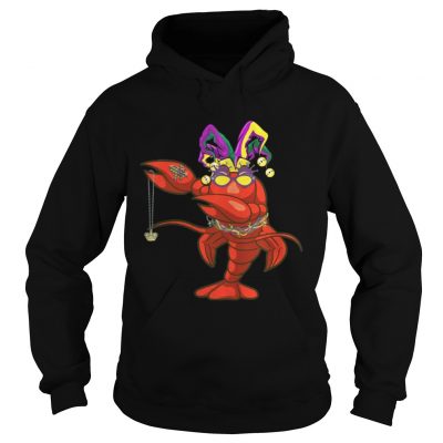 Hoodie Dabbing Mardi Gras Bead Crawfish Party TShirt