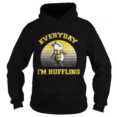 Hoodie Huffle Badger everyday I huffling retro shirt