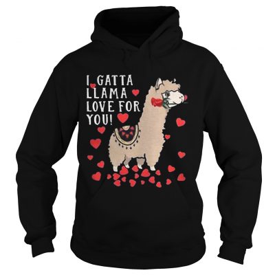 Hoodie I Gatta Llama Love For You Llama Valentines Day Shirt