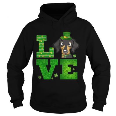 Hoodie Love Dachshund St Patricks Day Green Shamrock TShirt